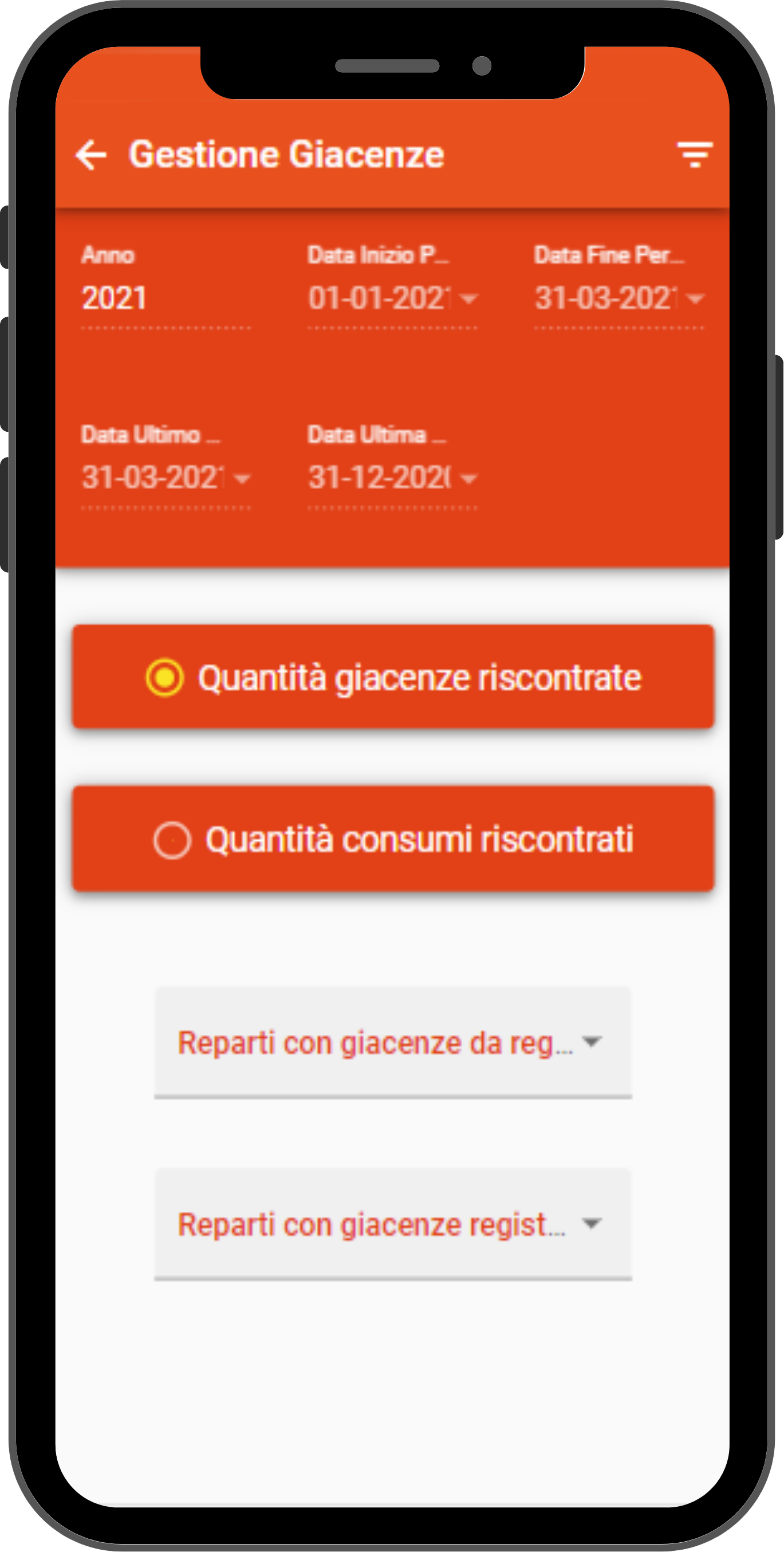 registrazione giacenze da smartphone