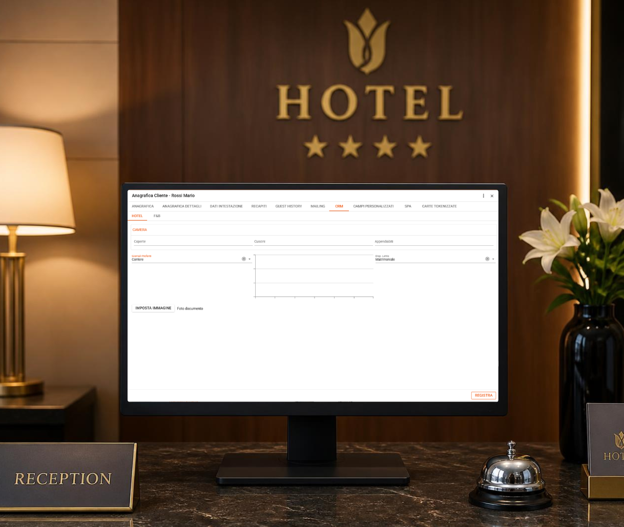 HOTELCUBE CRM maschera anagrafica Ospiti